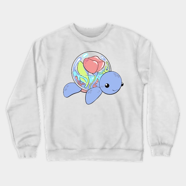 Cute Artistic Lucky Turtle Crewneck Sweatshirt by Little Designer